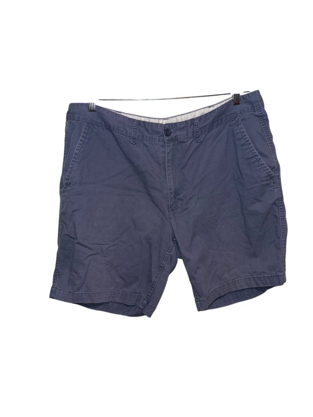 St. Johns Bay Mens Blue Flat-Front Cotton Shorts Size 40 Made In China